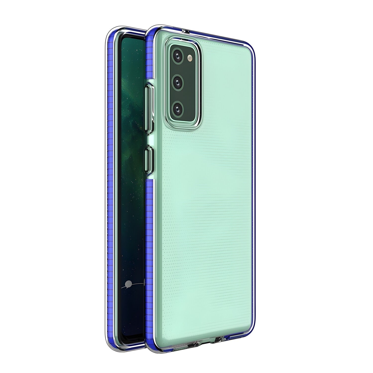 Futrola Spring clear TPU za Samsung Galaxy S30 Ultra/Galaxy S21 Ultra 5G - Tamno plava KP8805