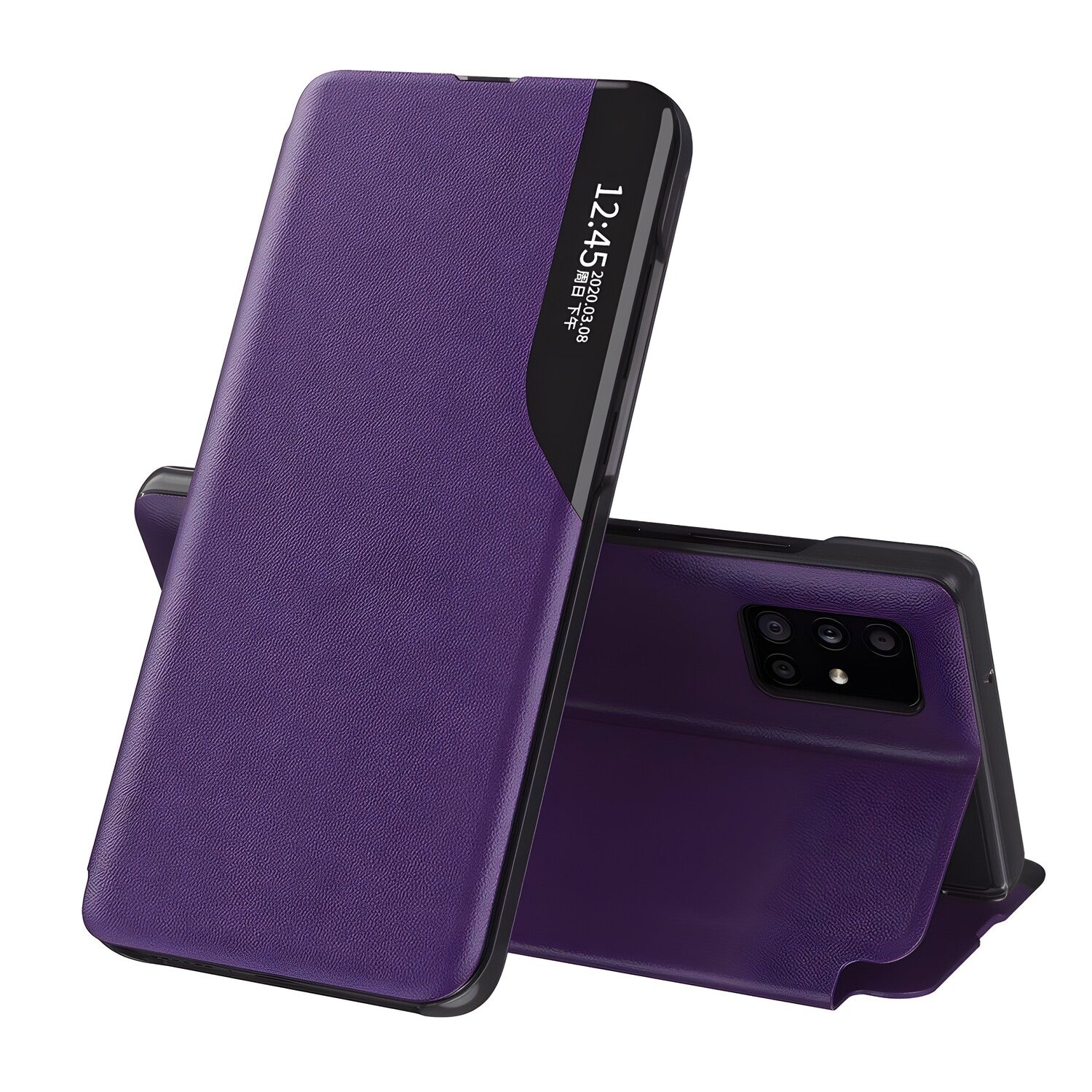 Elegantna knjižna futrola View Case za Huawei P40 - Ljubičasta KP9688