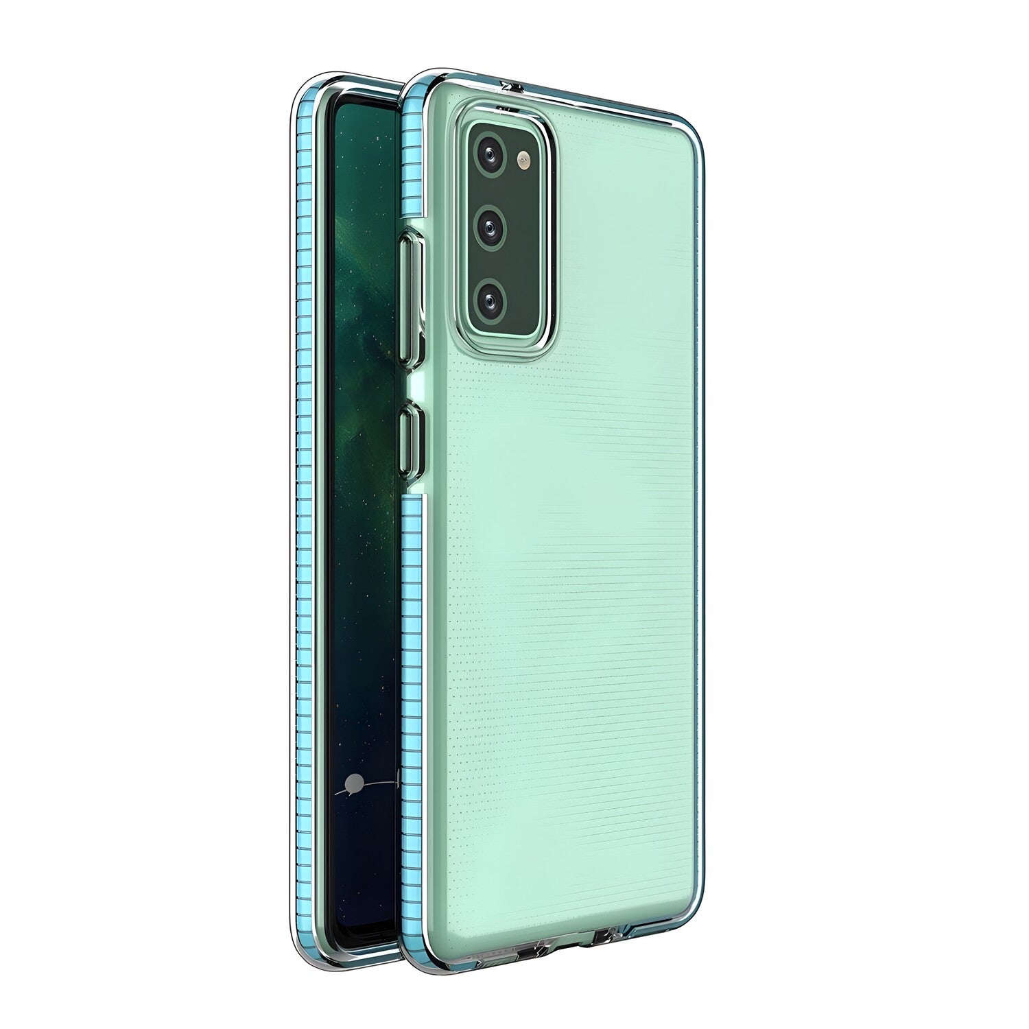 Futrola Spring clear TPU za Samsung Galaxy A02s - Tirkizna KP10509