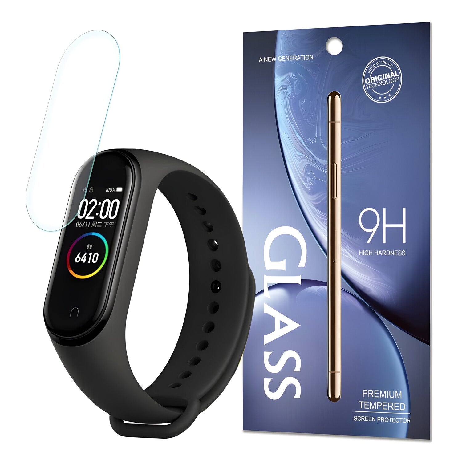 Kaljeno staklo 9H za Xiaomi Mi Band 5/Mi Band 6 - Prozirna KP13933