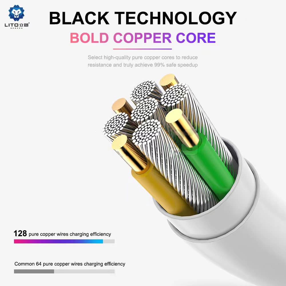 LITO - USB datový kabel Lightning, 2m