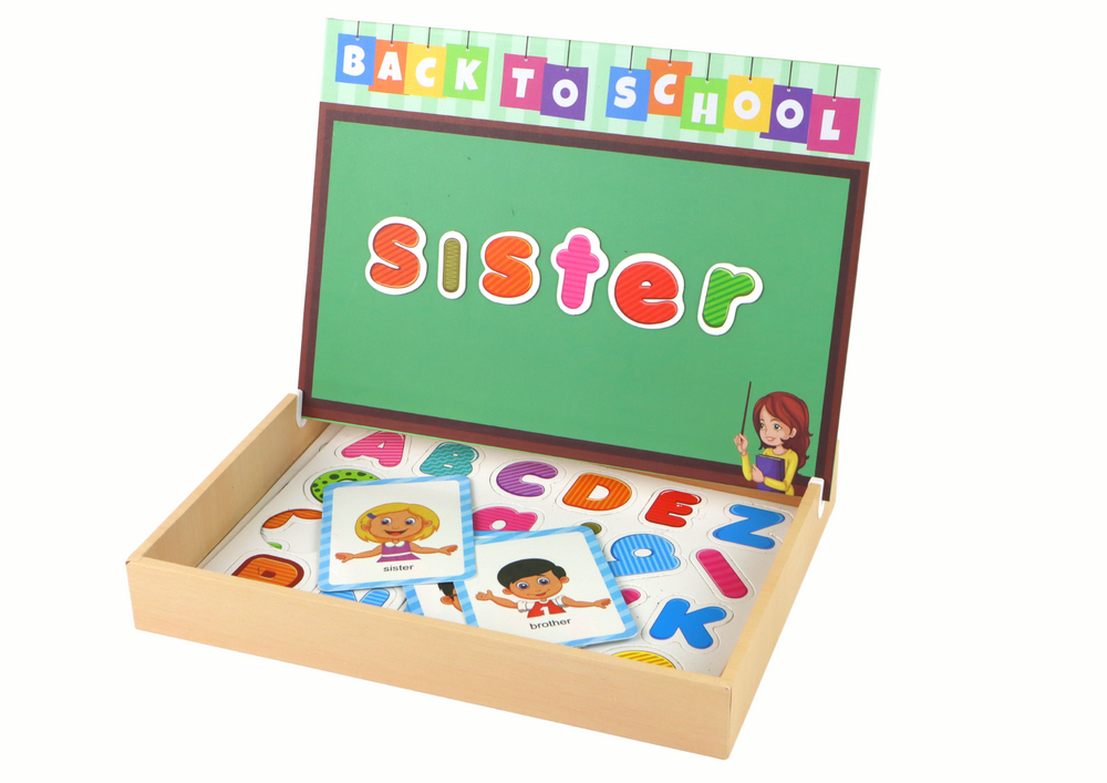 A set of educational magnetic puzzles with a multifunctional board