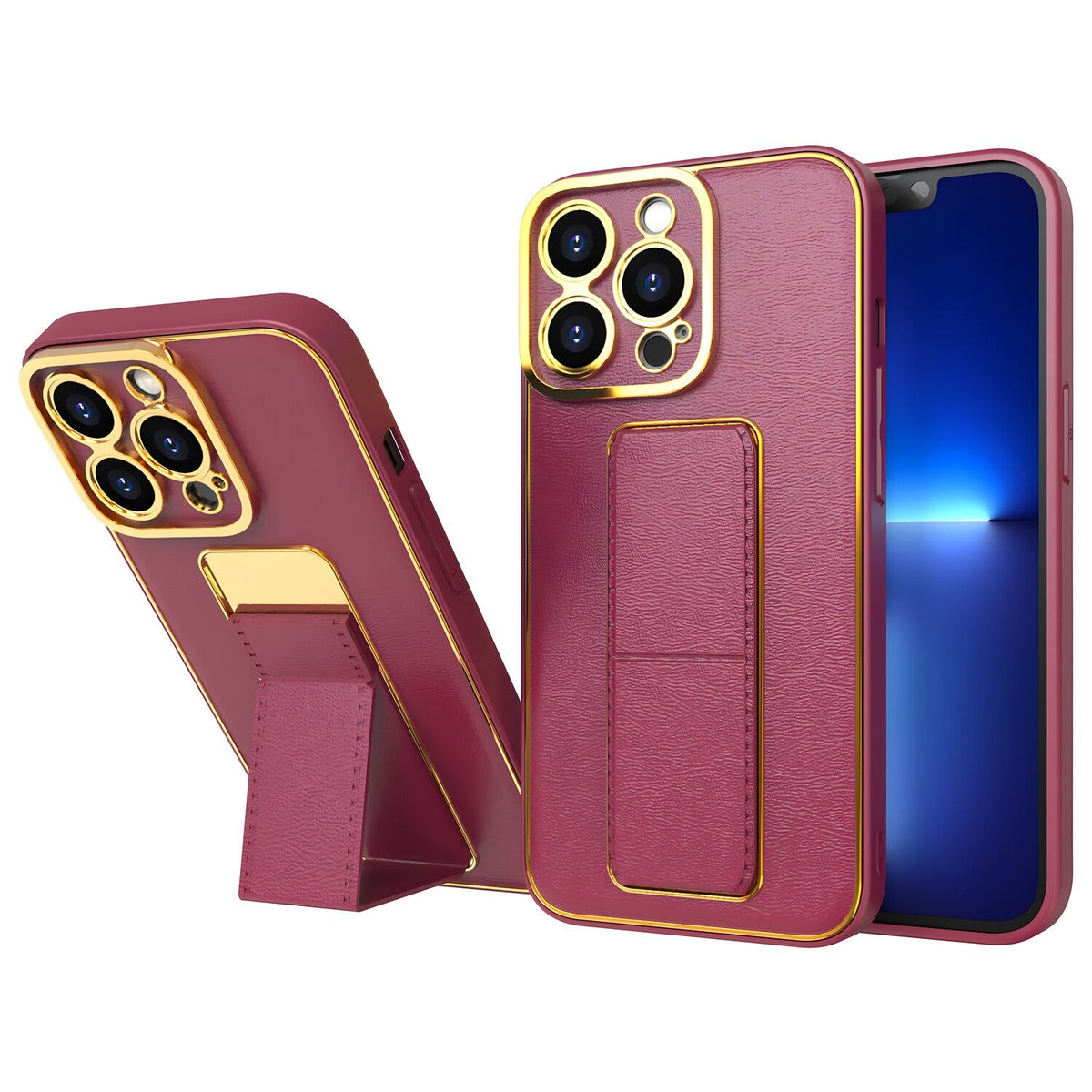 Luxury Kickstand futrola za Apple iPhone 12 Pro - Crvena