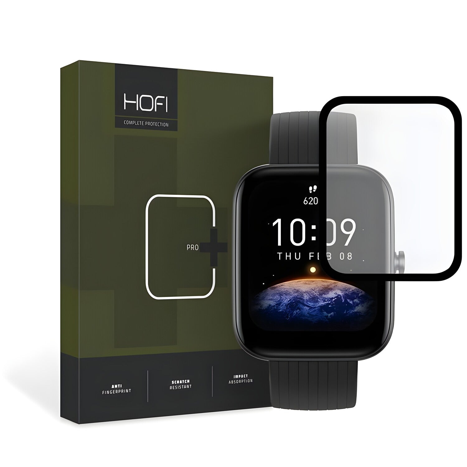 Hofi ochranné sklo na hodinky pre Amazfit Bip 3/Bip 3 pro - Crna KP25577