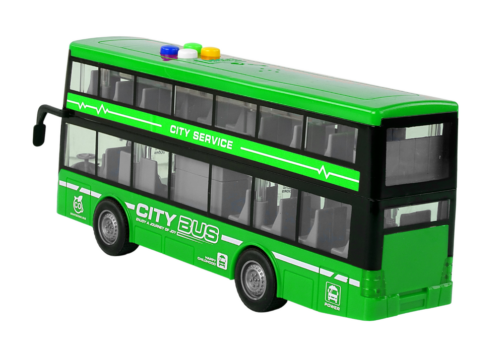 Zeleni dupli gradski autobus 1:16 za igru