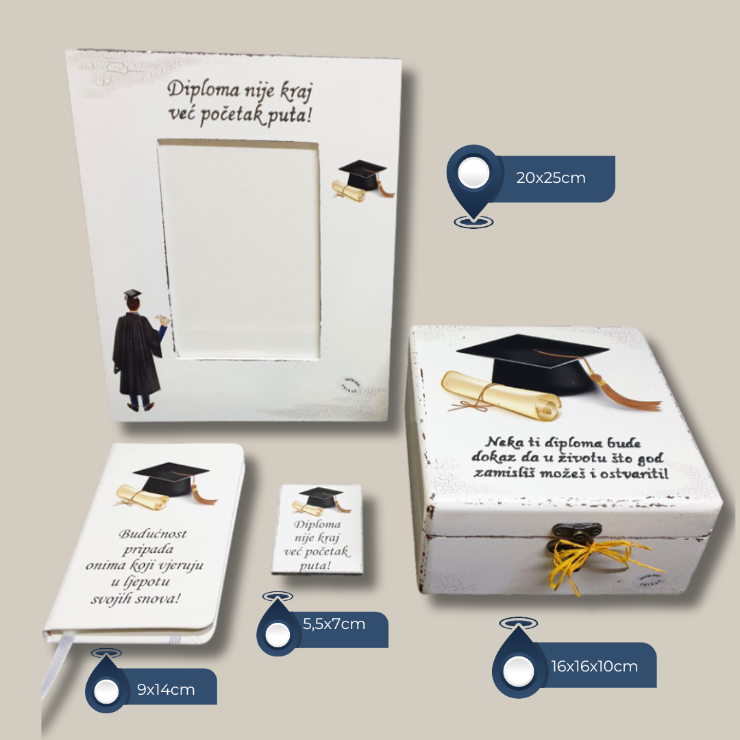 Set poklona za diplomu – Unikatni pokloni s motivacijskim citatima!