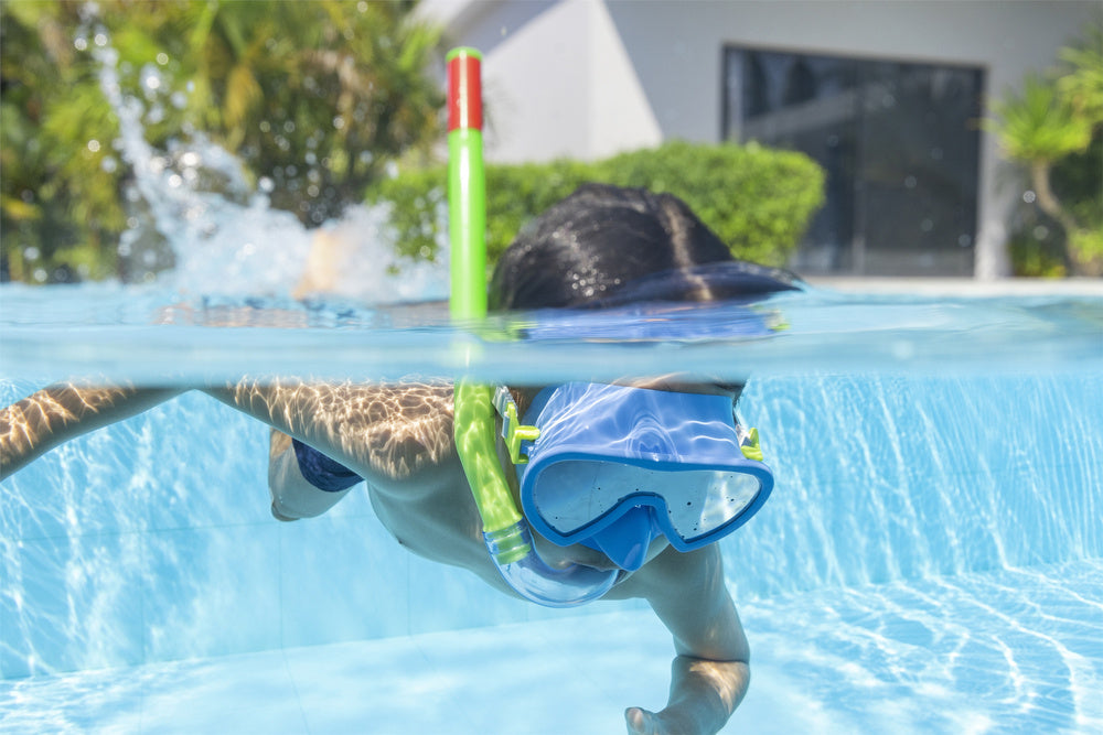 Maska ​​za ronjenje s disalicom Bestway 24036 - zeleno/plava