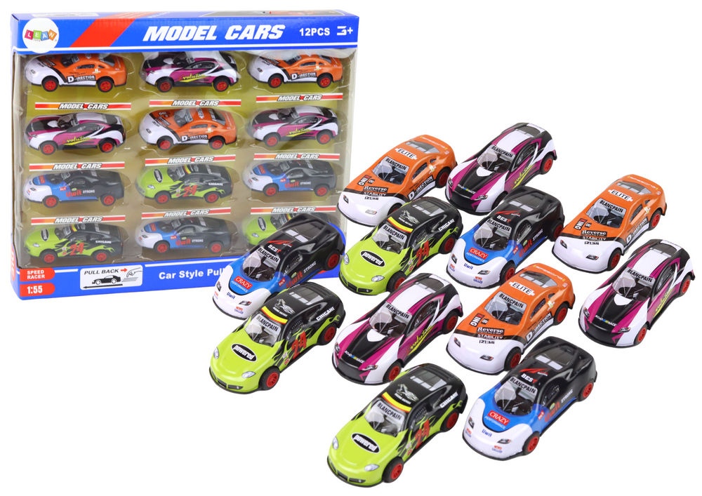 Set sportskih automobila 1:55 s pogonom na trenje 12u1