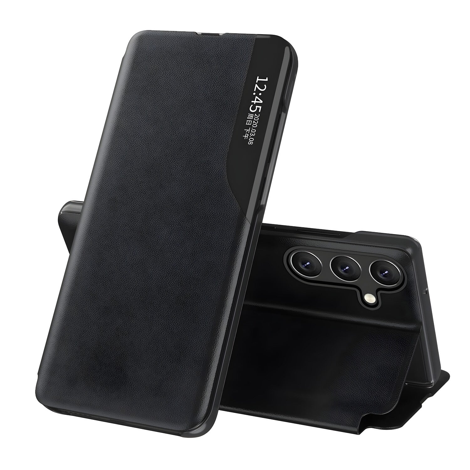 Elegantna knjižna futrola View Case za Samsung Galaxy S24 FE - Crna KP36801