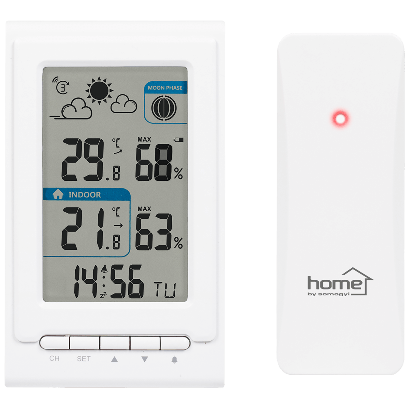 home Meteorologická stanice s hodinami a bezdrátovou venkovní jednotkou - HCW 01