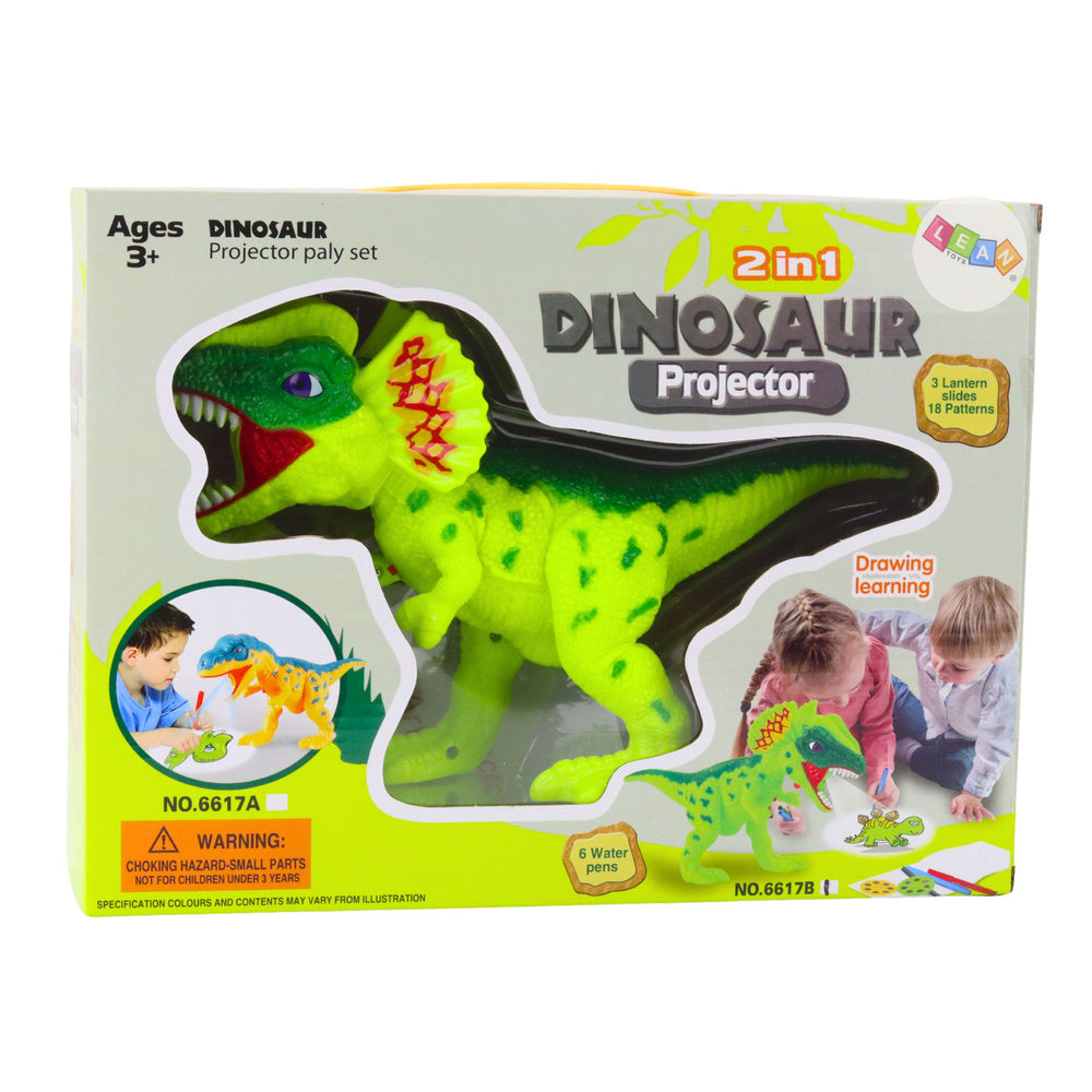 Projektor dinosaur s markerima i šablonama za crtanje