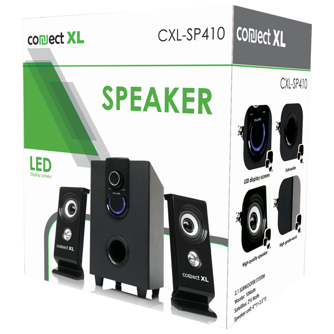 Connect XL Zvučnik, set, 2.1, AC 220V, crna boja - CXL-SP410
