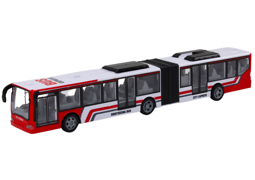 Autobus harmonika na daljinsko upravljanje 44,5 cm - crveno/bijeli