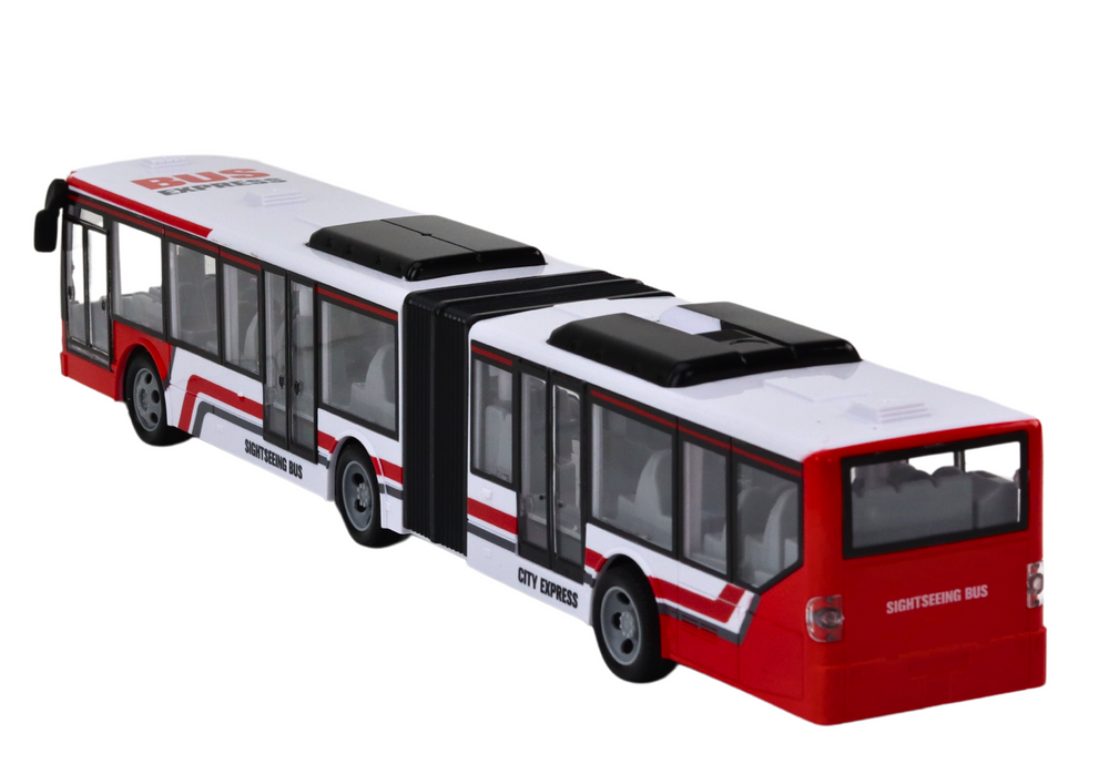 Autobus harmonika na daljinsko upravljanje 44,5 cm - crveno/bijeli