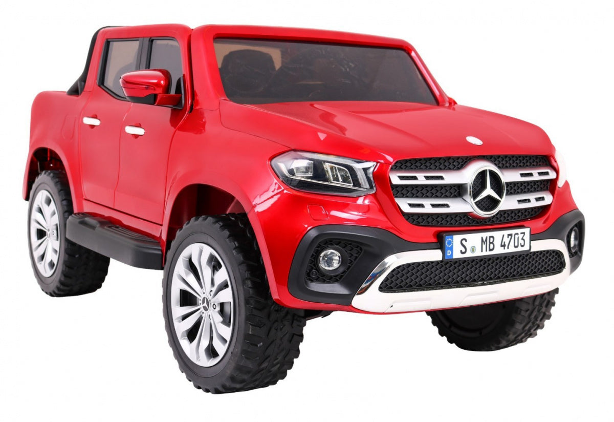 Licencirani auto na akumulator Mercedes Benz X-Class MP4 - crveni/lakirani