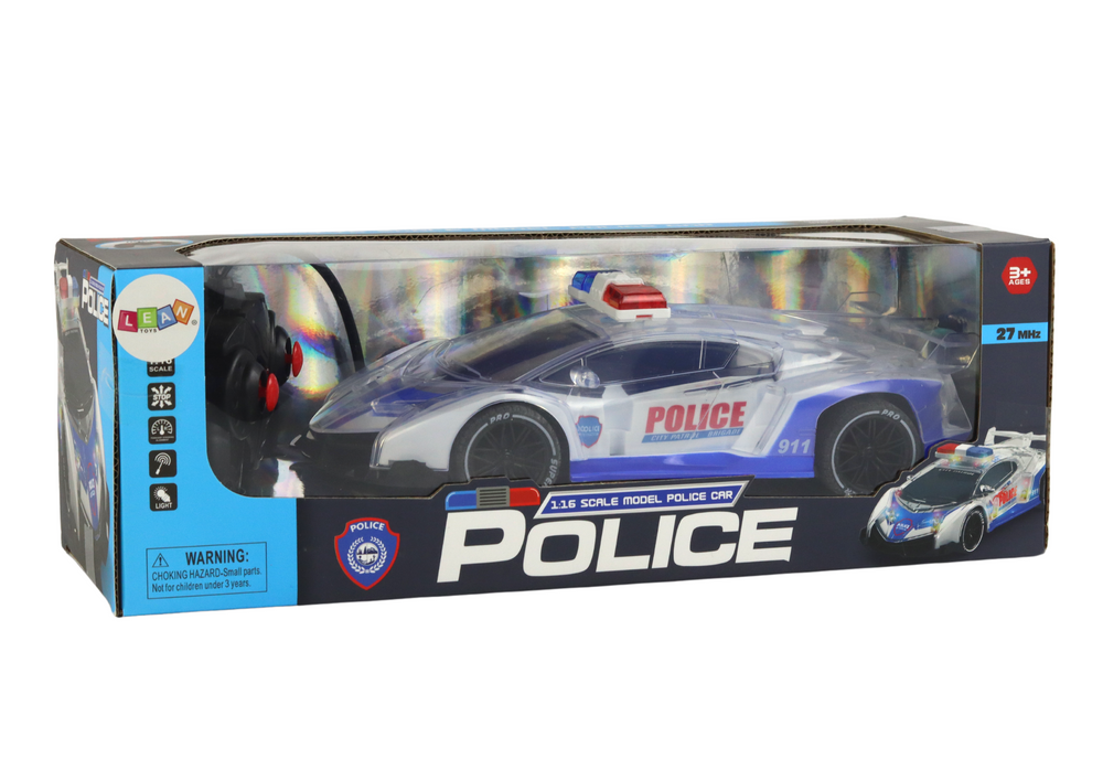 Auto na daljinsko upravljanje Police Sports 1:16 Lights