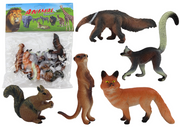 Set životinjskih figurica - vjeverica, majmun, mravojed, lisica, lemur