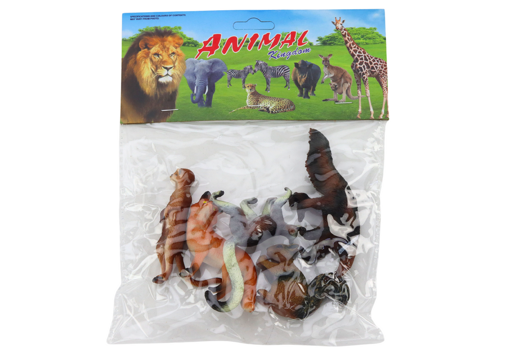 Set životinjskih figurica - vjeverica, majmun, mravojed, lisica, lemur