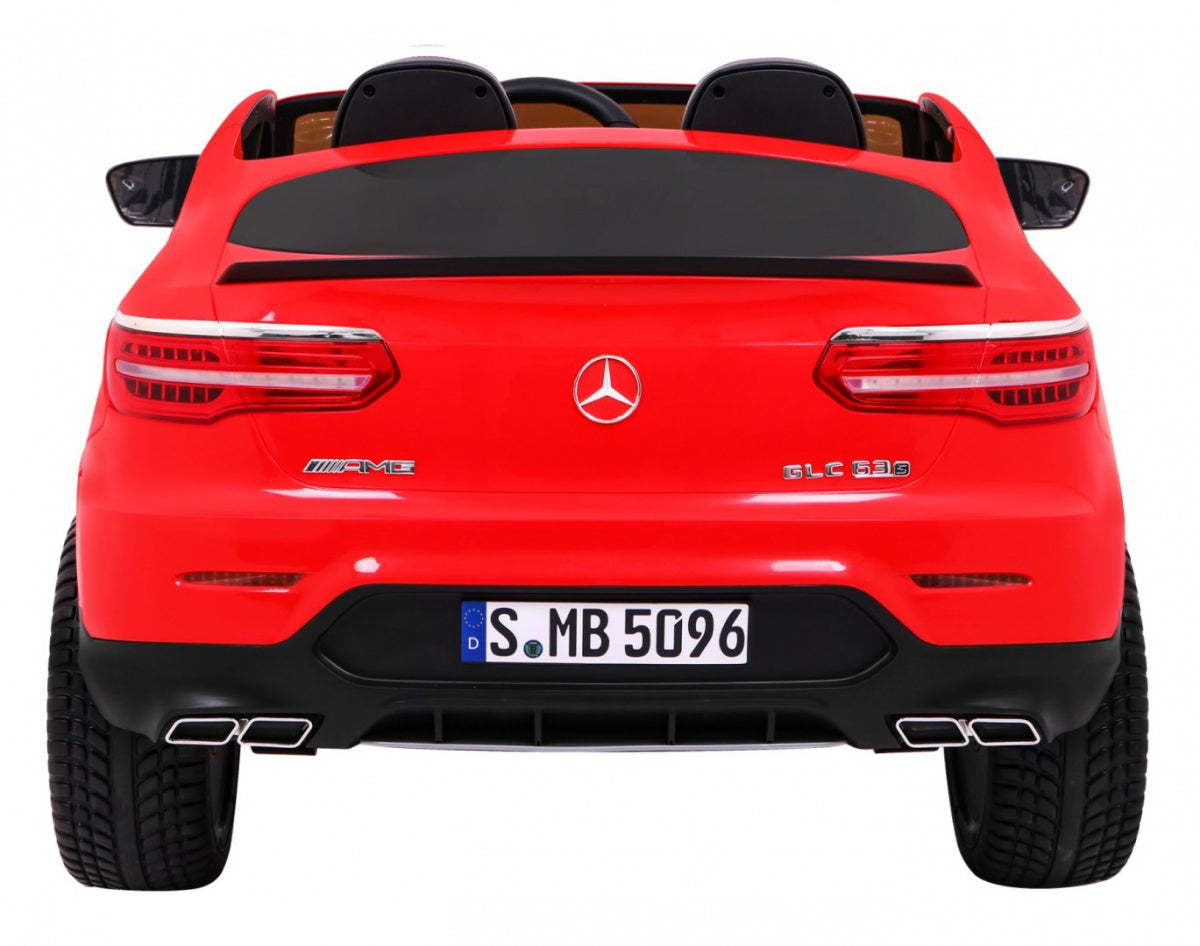 Licencirani auto na akumulator Mercedes GLC 63S - dvosjed - crveni
