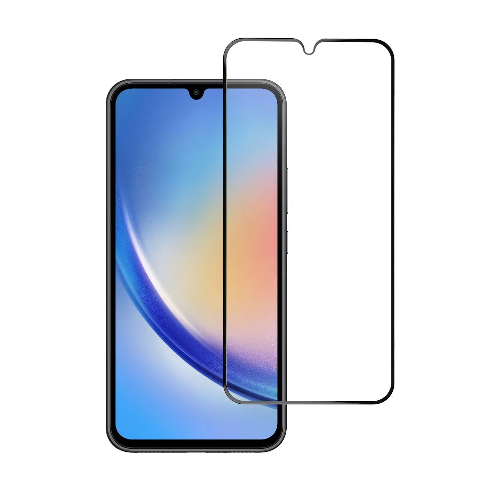 Blue Star 5D tvrzené sklo – pro Samsung Galaxy A34 5G (celoplošné lepidlo/case friendly) – černé