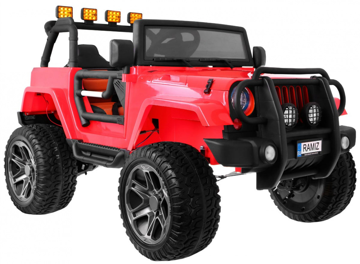 Auto na akumulator Monster Jeep 4 x 4 - DVOSJED - crveni