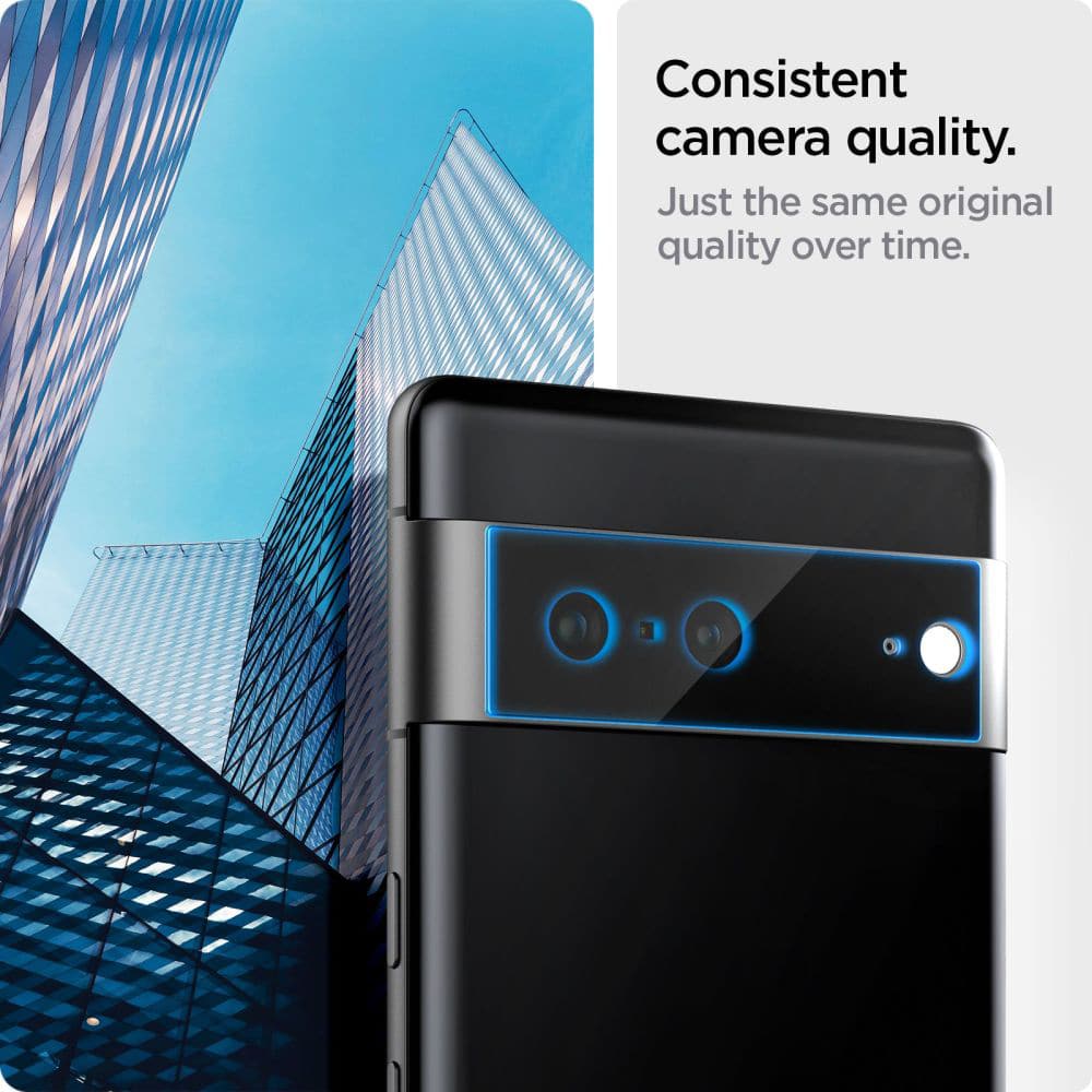 Spigen - Ochranné sklo Glas.tR EZ Fit Optik.TR pro fotoaparát (2 ks) - Google Pixel 7 - černé