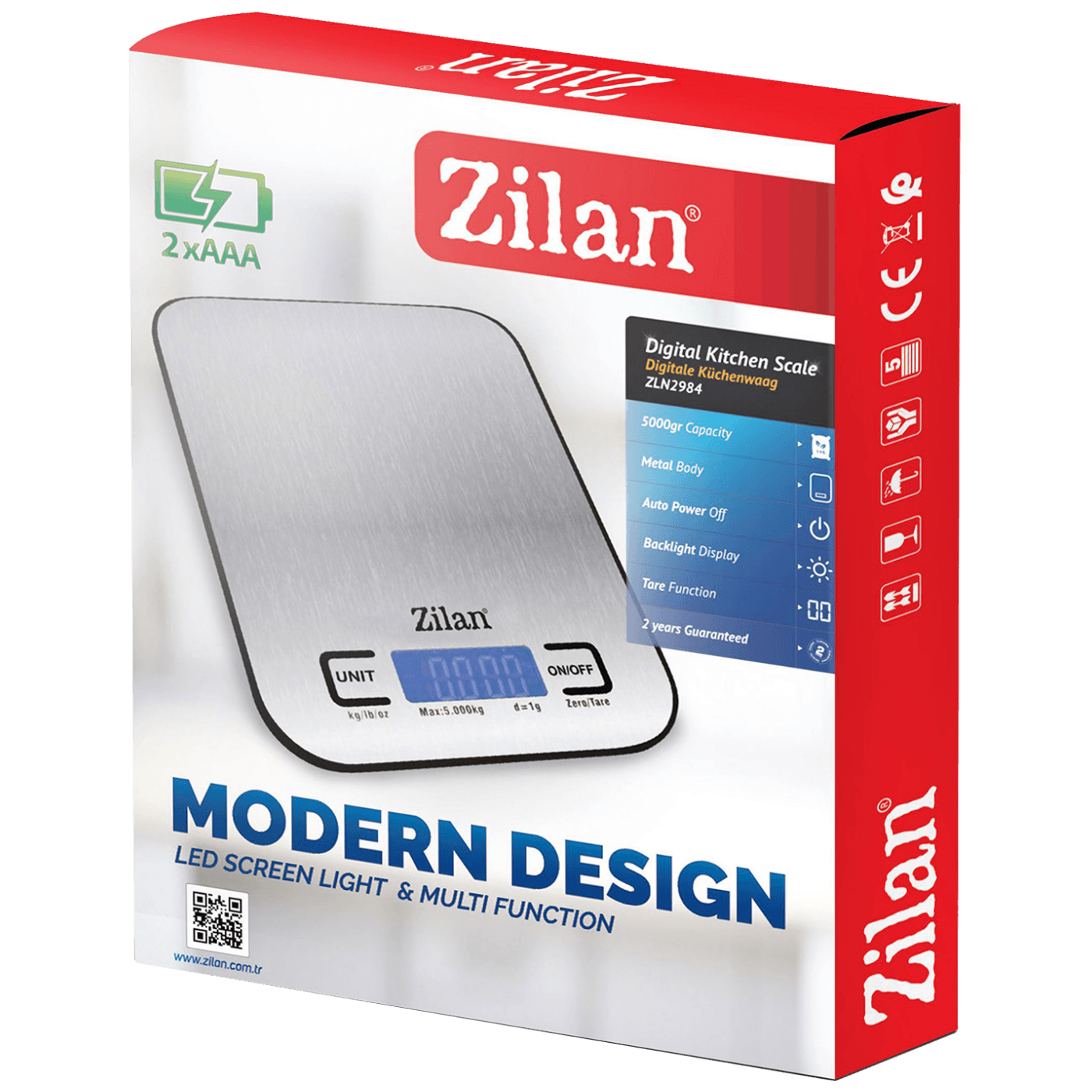 Zilan Vaga kuhinjska, do 5 kg., INOX - ZLN2984