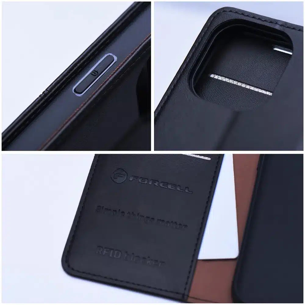 FORCELL F-PROTECT RFID Blocker flipové pouzdro pro SAMSUNG GALAXY S24 PLUS černé