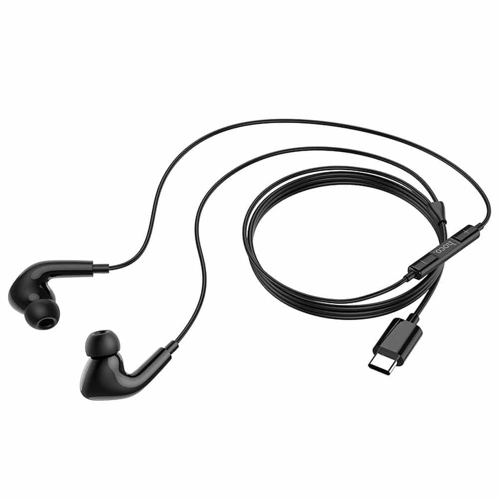 Hoco - Stereofonní sluchátka (M1 Pro) - USB Type-C s mikrofonem, 1,2 m - černá