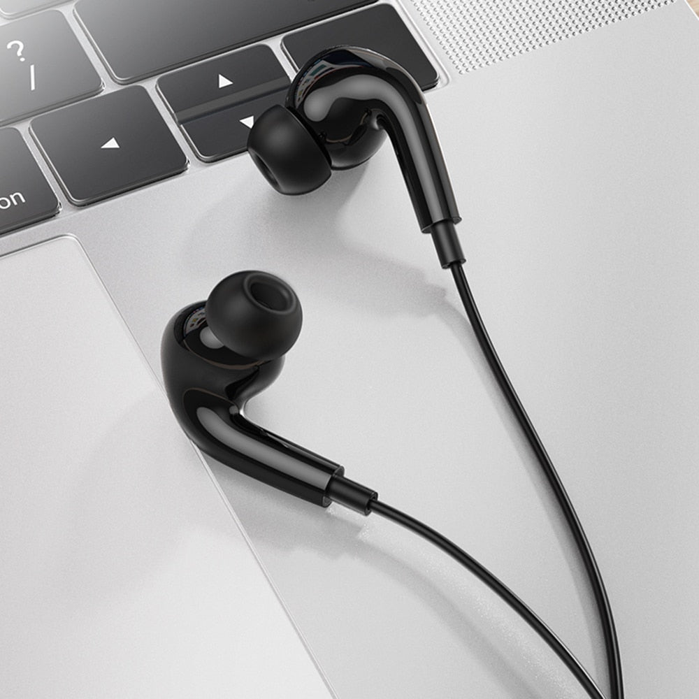 Hoco - Stereofonní sluchátka (M1 Pro) - USB Type-C s mikrofonem, 1,2 m - černá