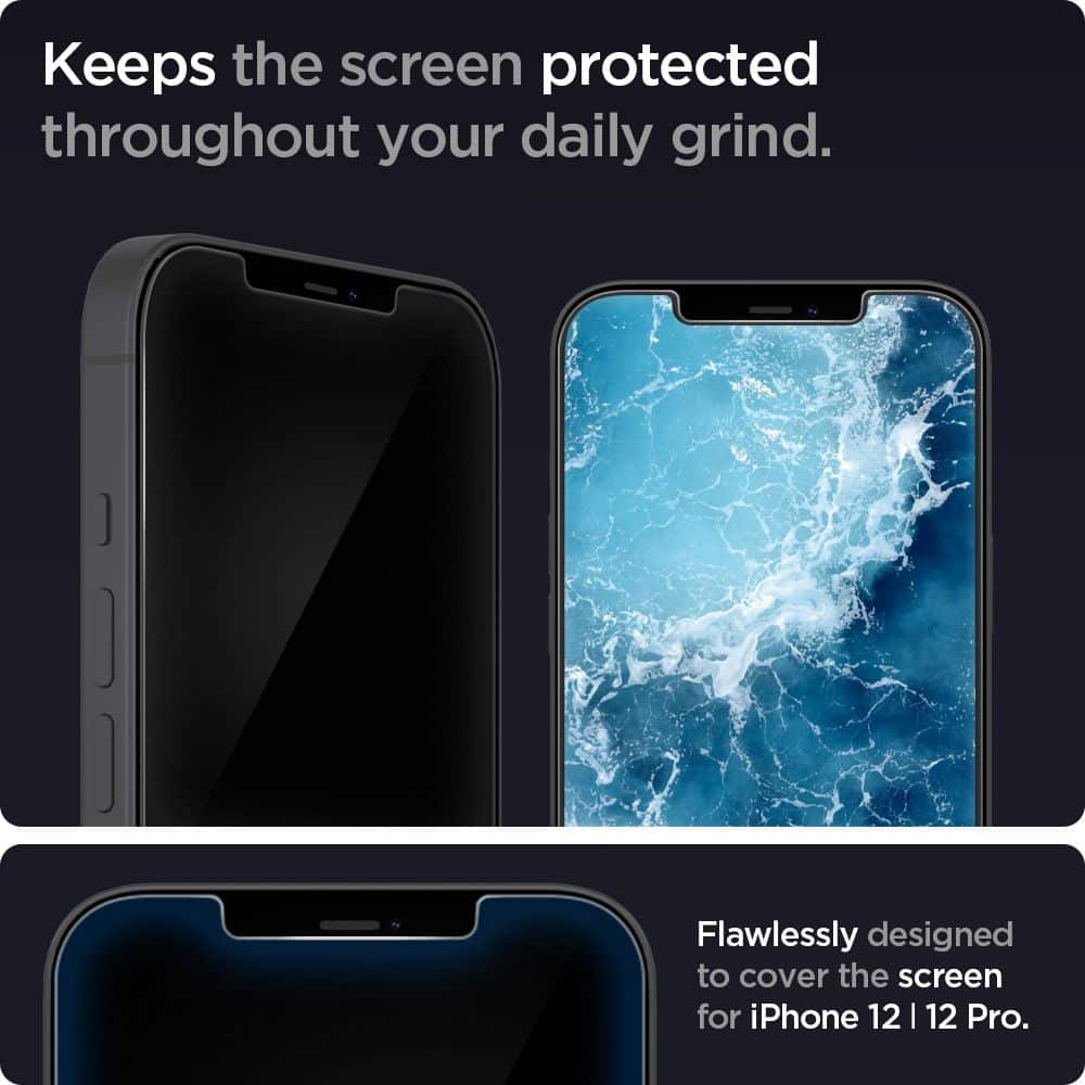 Spigen - Glas.TR Slim - iPhone 12 / 12 Pro - Prozirni