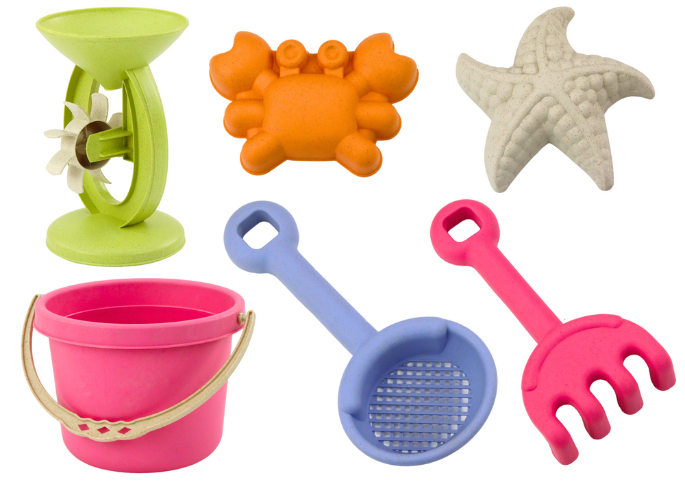 Set igračaka za pijesak, kanta, mlin, cjedilo, pastelni kalupi