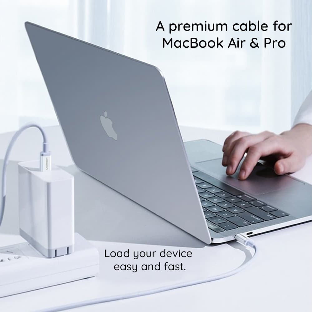 Ugreen - Datový kabel (60520) - USB-C na Type-C PD60W 3A 2m - bílý