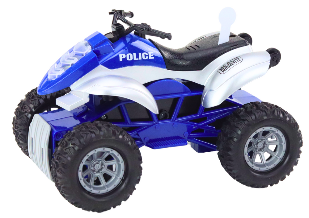 Policijski quad za igru s prikolicom za prijevoz čamca - plavi