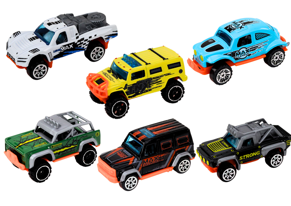Set metalnih terenskih automobila 1:64  - 6 komada