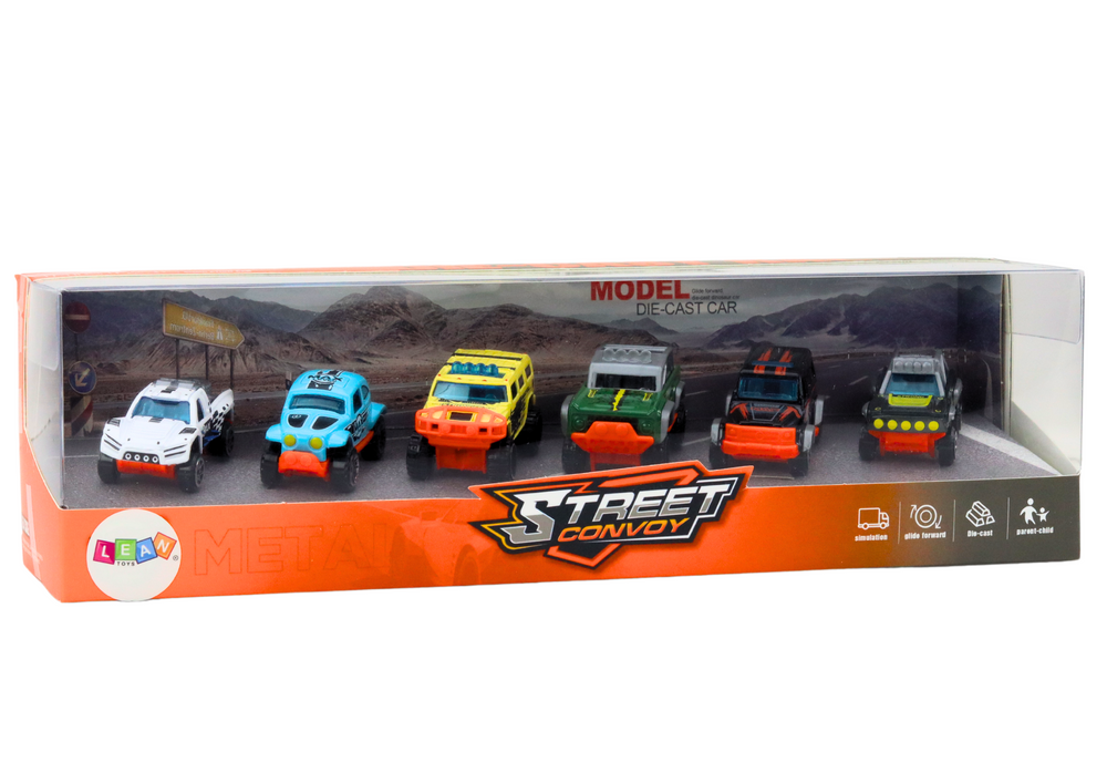 Set metalnih terenskih automobila 1:64  - 6 komada