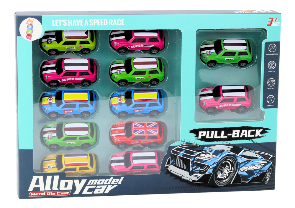Set automobila s oprugama 12u1 - šareni