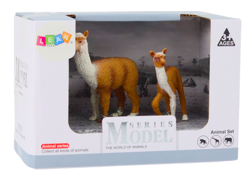 Figurice odrasla Lama 8 cm sa mladom Lamom 6 cm - 2u1