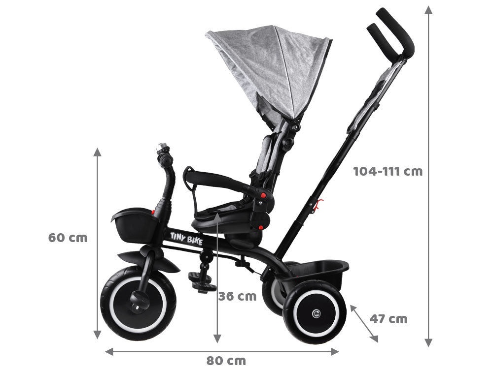 Tricikl Tiny Bike 3u1 – Grey