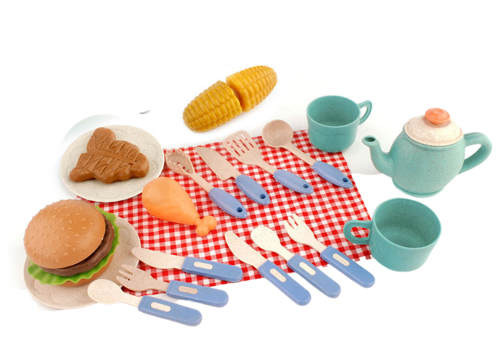 Dječji set za roštilj - Grill, Hrana, Pribor za jelo, Tanjuri, Šalice