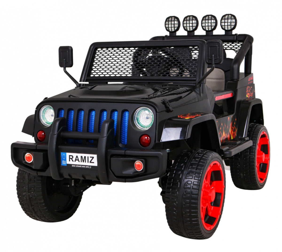 Auto na akumulator NEW Raptor DRIFTER 4 x 4 - crni/plamen