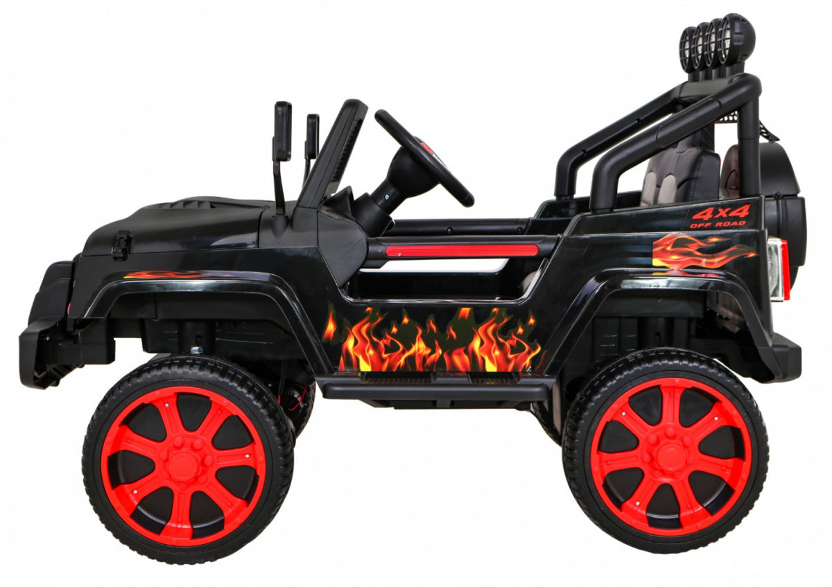 Auto na akumulator NEW Raptor DRIFTER 4 x 4 - crni/plamen
