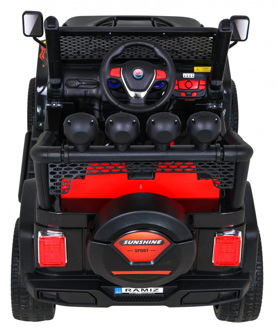 Auto na akumulator NEW Raptor DRIFTER 4 x 4 - crni/plamen