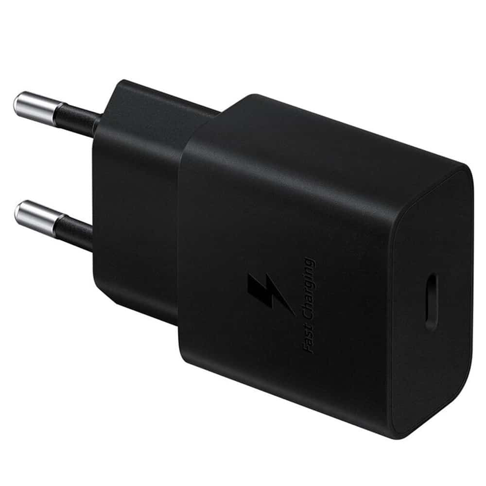 Samsung – Originální síťová nabíječka (EP-T1510XBEGEU) – Rychlé nabíjení Type-C 15W s kabelem Type-C – Černá