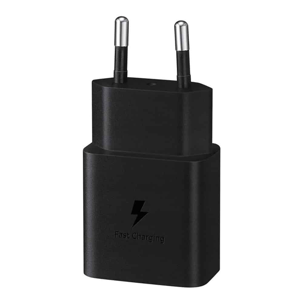 Samsung – Originální síťová nabíječka (EP-T1510XBEGEU) – Rychlé nabíjení Type-C 15W s kabelem Type-C – Černá