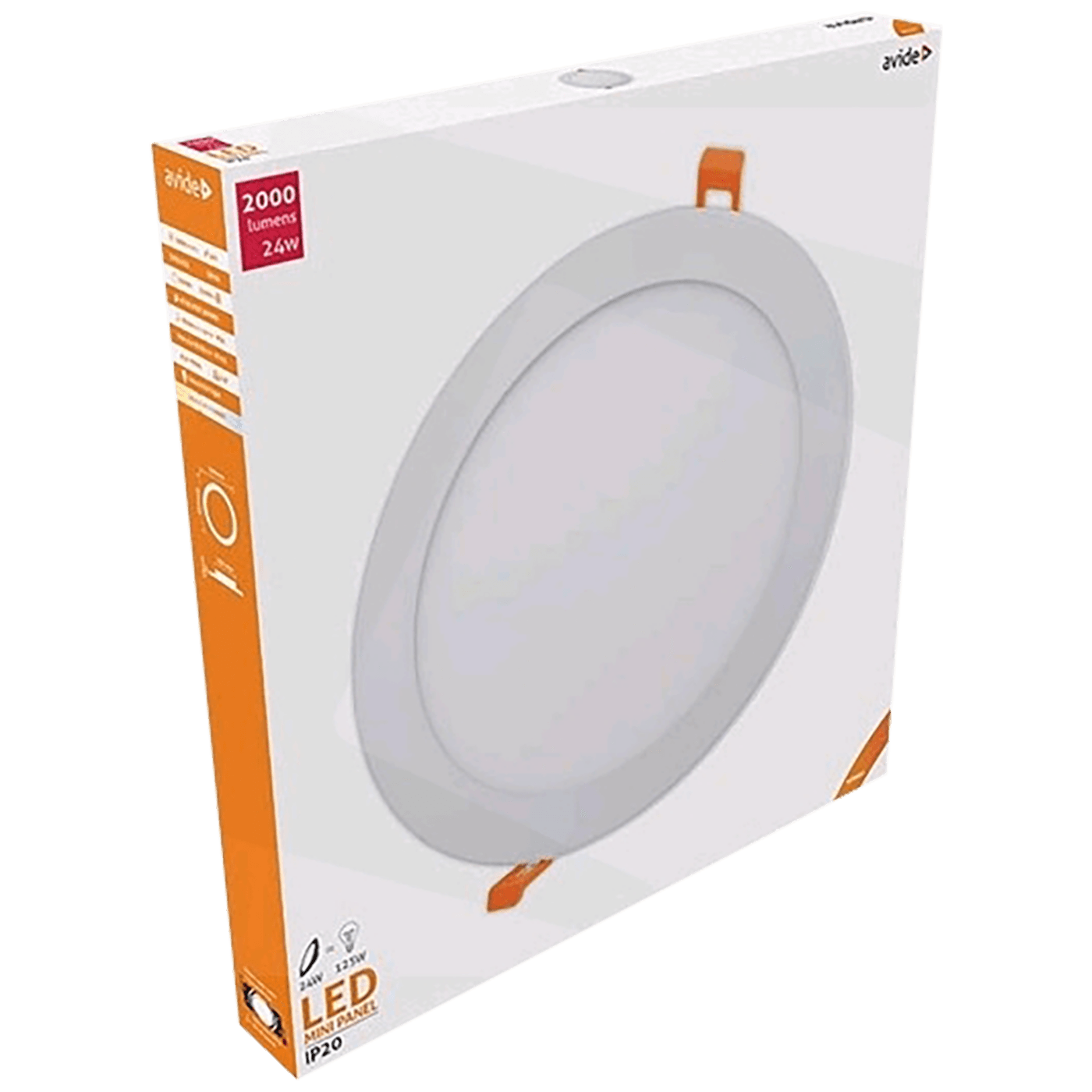 Avide Plafonjera LED, ugradna, 24W, 2000 lm, 4000K, IP20 - ACRPNW-R-24W-ALU