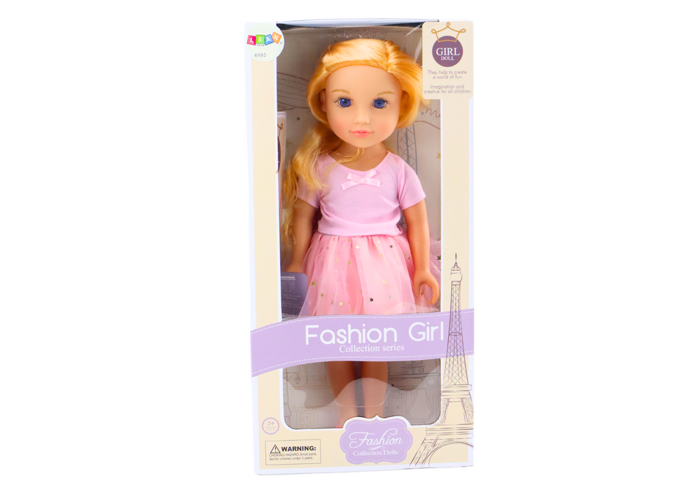 Lutka za igru sa plavom kosom Elegant 44 cm