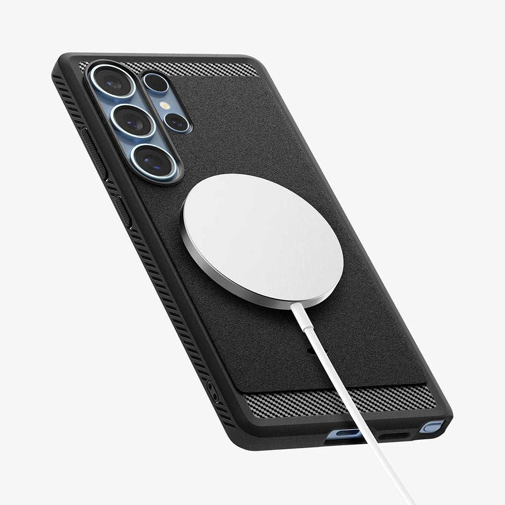 Spigen - Rugged Armor MagSafe kryt pro Samsung Galaxy S25 Ultra ACS08951 - matný černý