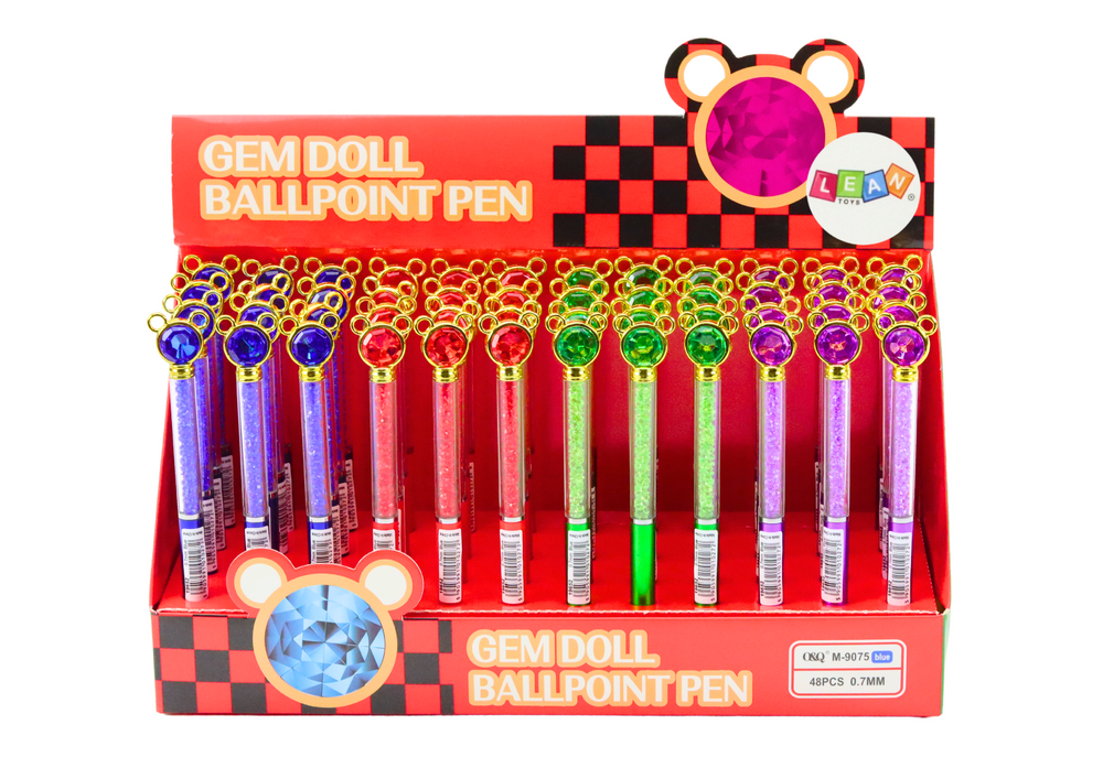 Mouse Ballpoint Pen Diamonds Blue Refill 0.7mm Mix