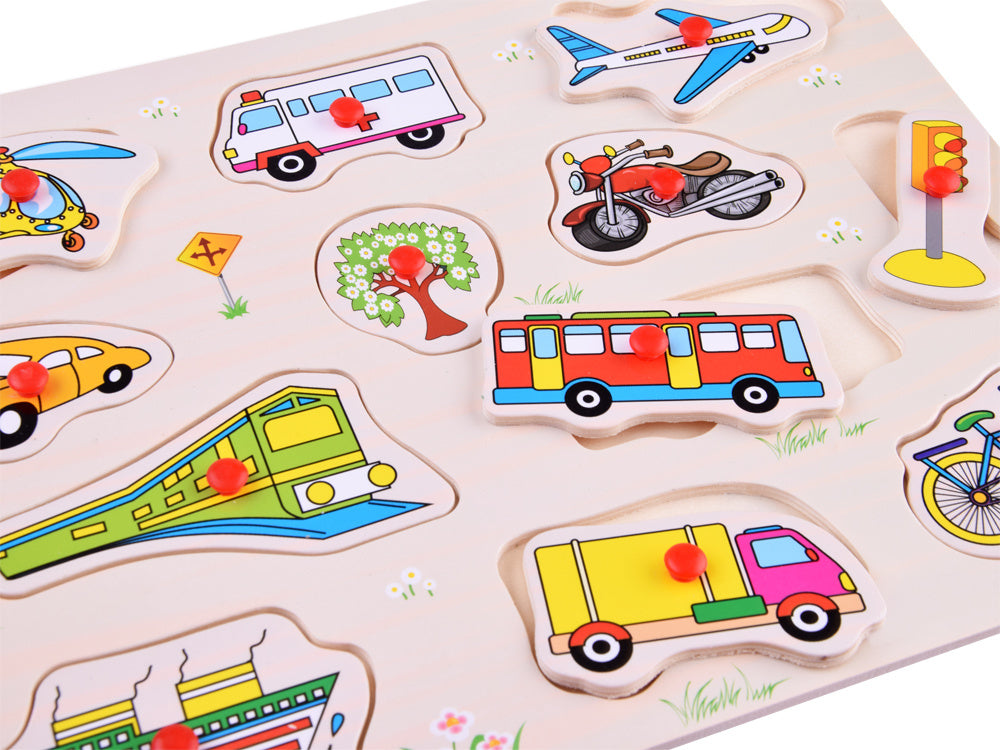 Drvene puzzle vozila 12 elemenata